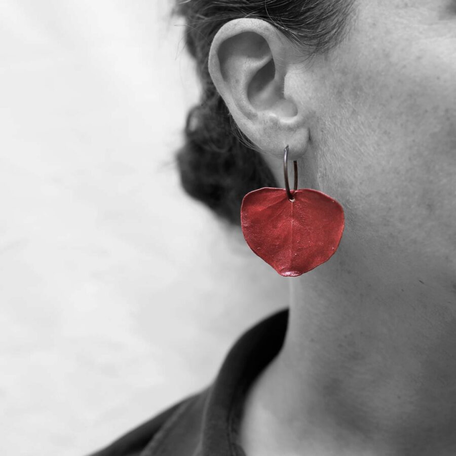 Pendientes de cobre y plata Rubrum